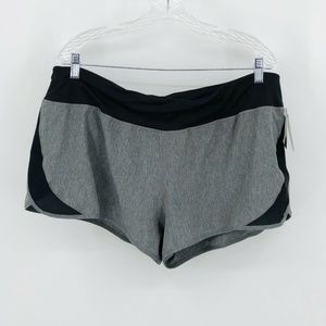 Ebony Heather Gray Mid-Rise Running Shorts XXL